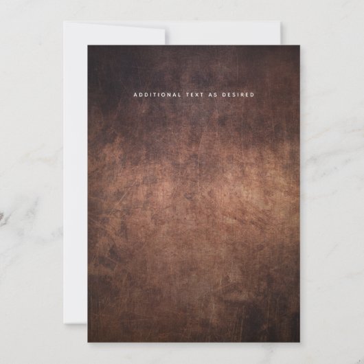 Invitation Entrepôt industriel rustique Mariage Edison Lumièr (Dos)