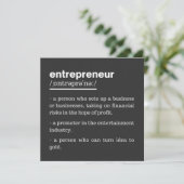 Invitation Entrepreneur Définition Amusant Propriétaire d'ent (Debout devant)