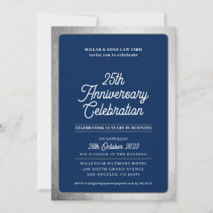 Invitation ENTREPRISE ANNIVERSAIRE affaires moderne marine ar