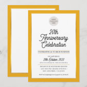 Invitation ENTREPRISE ANNIVERSAIRE d'entreprise moderne mouta (Devant / Derrière)