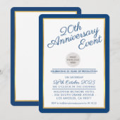 Invitation ENTREPRISE ANNIVERSAIRE PARTI affaires moderne mar (Devant / Derrière)