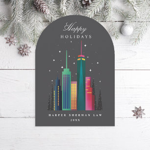 Invitation Entreprise Bureau Ville Skyline Entreprise Arche D