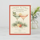 Invitation Entreprise Christmas Lights Office Holiday Cocktai (Debout devant)