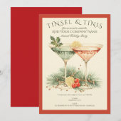 Invitation Entreprise Christmas Lights Office Holiday Cocktai (Devant / Derrière)