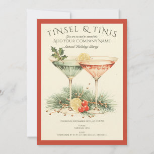 Invitation Entreprise Christmas Lights Office Holiday Cocktai