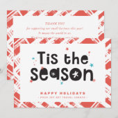 Invitation ENTREPRISE DE NOËL MERCI amusant c'est la citation (Devant / Derrière)