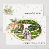 Invitation *~* Entreprise familiale. Photo de fête de Noël AP (Devant / Derrière)