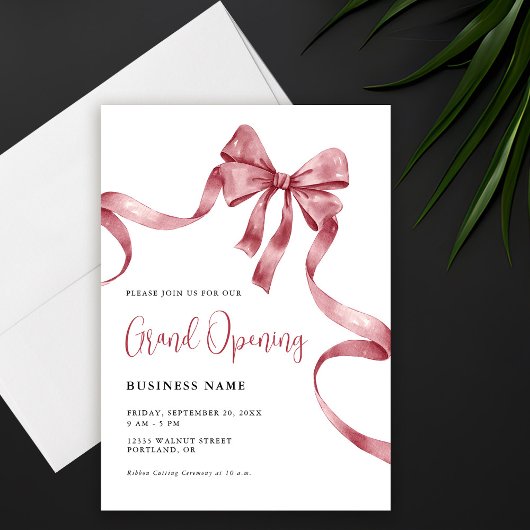 Invitation Entreprise Grand Ouverture du ruban moderne
