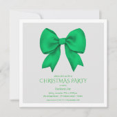Invitation Entreprise Green Bow Noël Fête (Devant)
