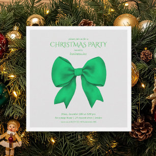 Invitation Entreprise Green Bow Noël Fête