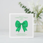 Invitation Entreprise Green Bow Noël Fête (Debout devant)