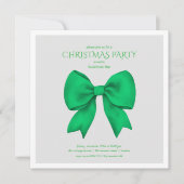 Invitation Entreprise Green Bow Noël Fête (Devant)