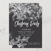Invitation Entreprise moderne de branches saintes de Noël (Devant / Derrière)