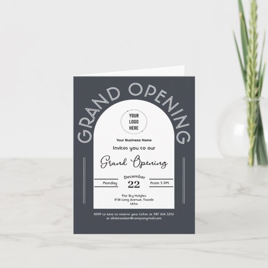Invitation Entreprise moderne Grand Ouverture (Devant)