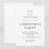 Invitation Entreprise moderne N'importe quelle couleur Noël (Devant / Derrière)