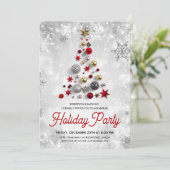 Invitation Entreprise Noël Arbre vacances hiver Merveille Arg (Debout devant)