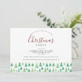 Invitation Entreprise Noël Arbres Fêtes Fête (Debout devant)