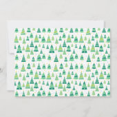 Invitation Entreprise Noël Arbres Fêtes Fête (Dos)