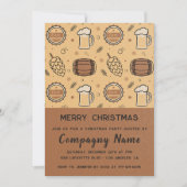 Invitation Entreprise Noël Bière Rustique (Devant)
