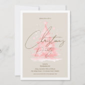 Invitation Entreprise Red Christmas Tree Fête (Devant)