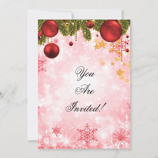 Invitation Entreprise Red Noël (Dos)