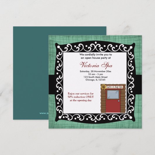 Invitation Entreprise Spa Open House (Devant / Derrière)
