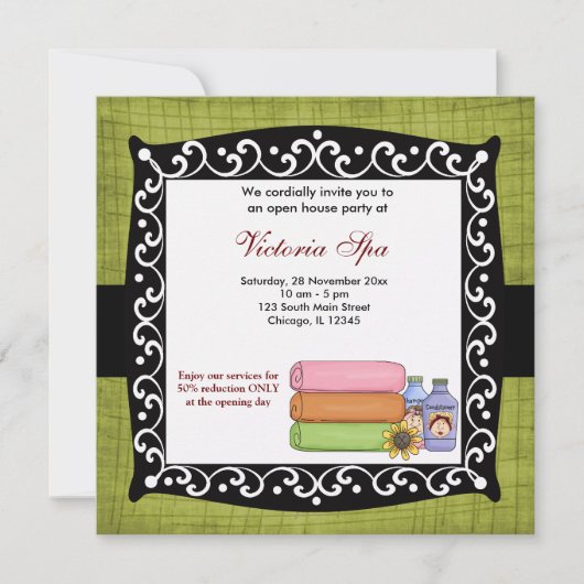 Invitation Entreprise Spa Open House (Devant)