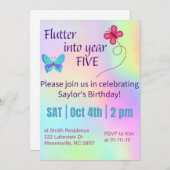 Invitation entrer dans la cinquième année (Devant / Derrière)