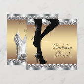 Invitation Entrer dans la fête d'anniversaire (Devant / Derrière)