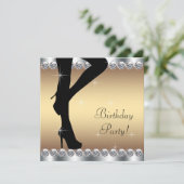 Invitation Entrer dans la fête d'anniversaire (Debout devant)
