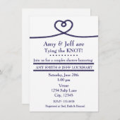 Invitation ENTRER L'Invitation DU Wedding shower DU COEUR DU  (Devant / Derrière)