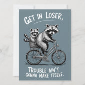 Invitation Entrez, espèce d'idiot, les ennuis ne vont pas se  (Devant)