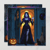 Invitation Entrez si vous osez | Fête d'Halloween en sorcière (Devant / Derrière)