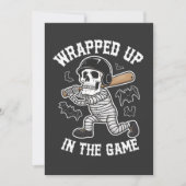 Invitation Enveloppé dans le jeu baseball Halloween (Devant)