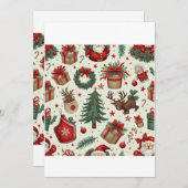 Invitation enveloppe de noël (Devant / Derrière)