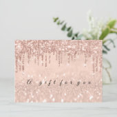 Invitation Enveloppe or Rose de disques de certificat cadeau (Debout devant)