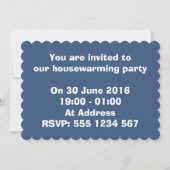 Invitation Enveloppement bulle bleue motif (Dos)