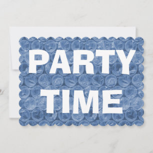 Invitation Enveloppement bulle bleue motif