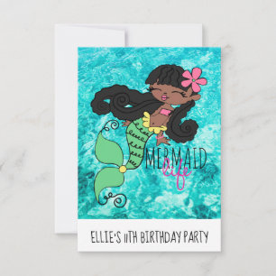 Invitation Enveloppes blanches standard Mermaid Life incluses
