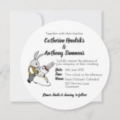 Invitation Envies de mariage de lapin coloré (Dos)