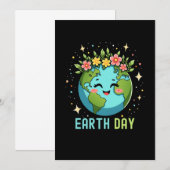 Invitation Environnement jour des terres Terre mignonne Avec  (Devant / Derrière)