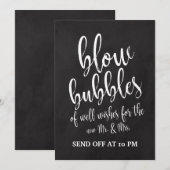 Invitation Envoi de bulles avec un panneau de tableau noir ab (Devant / Derrière)