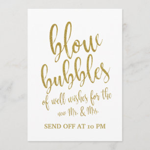 Invitation Envoi de bulles de savon Signe de mariage abordabl