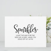 Invitation Envoi de cierge magique | Calligraphie simple (Debout devant)