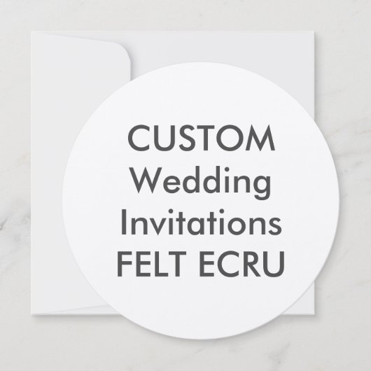 Invitation ENVOI ECRU 110lb 5,25 pouces ronde de mariage (Devant)