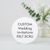Invitation ENVOI ECRU 110lb 5,25 pouces ronde de mariage (Debout devant)