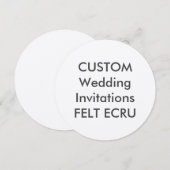 Invitation ENVOI ECRU 110lb 5,25 pouces ronde de mariage (Devant / Derrière)