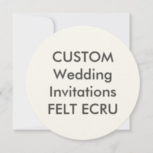 Invitation ENVOI ECRU 110lb 5,25 pouces ronde de mariage