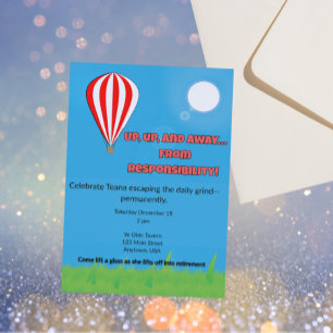 Invitation Envole-toi, loin de tes responsabilités