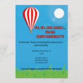 Invitation Envole-toi, loin de tes responsabilités (Devant)